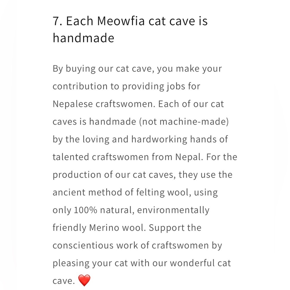 NWT Meowfia handmade wool cat cave with felt ball - size large - Picture 12 of 16